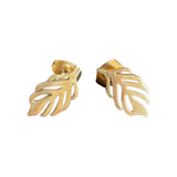 Metal Earrings | LEAF STUD