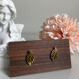 Metal Earrings | LEAF STUD