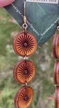 Load and play video in Gallery viewer, Celestial Wood Earrings | SUN DROP
