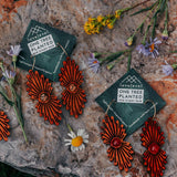 Gemstone Wood Earrings | SUNBURST