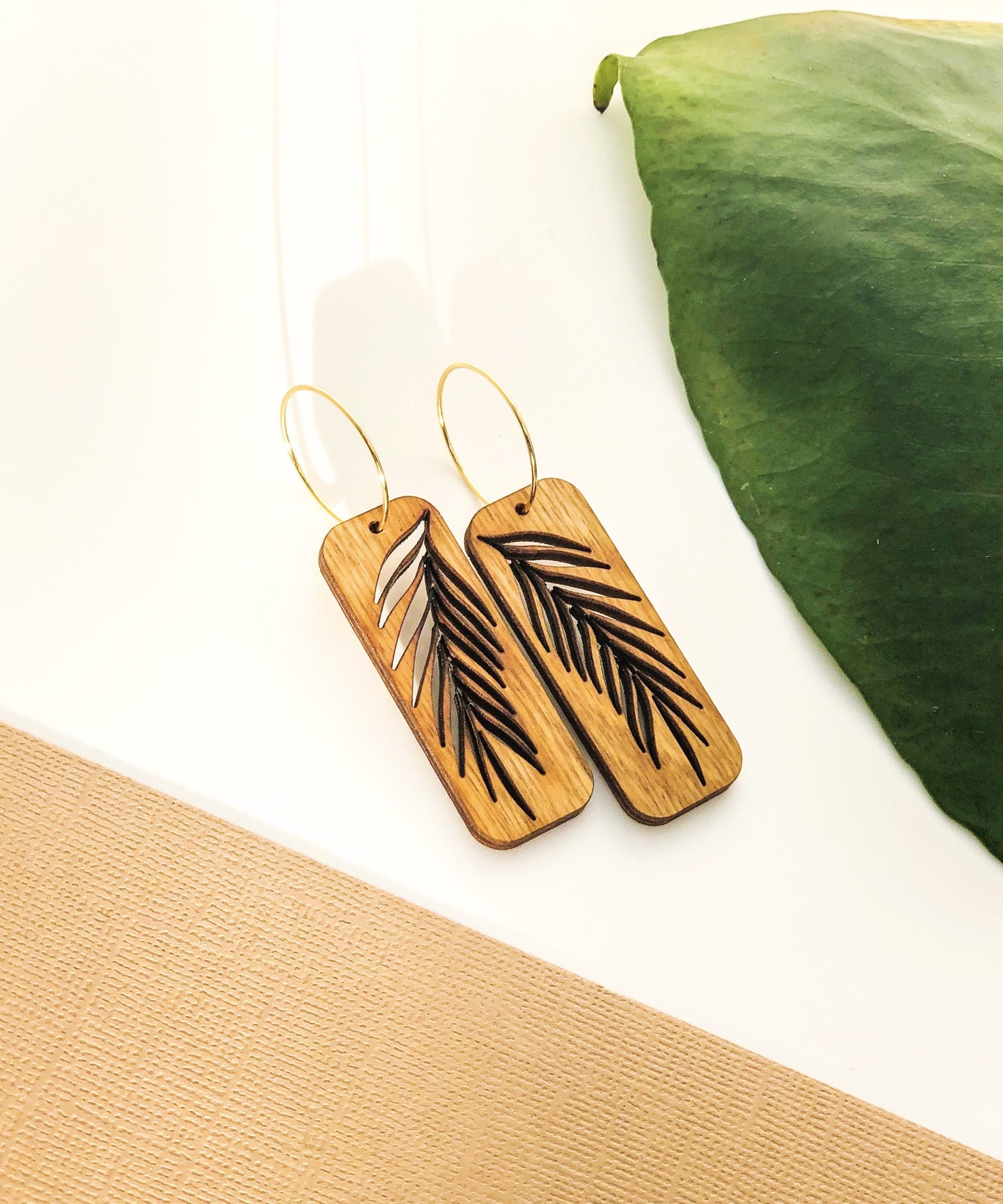 Hawaii Wood Earrings | PALM