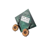 Natural Wood Earrings | SUNFLOWER