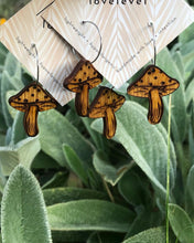Load image into Gallery viewer, Natural Wood Earrings | MUSHROOMS
