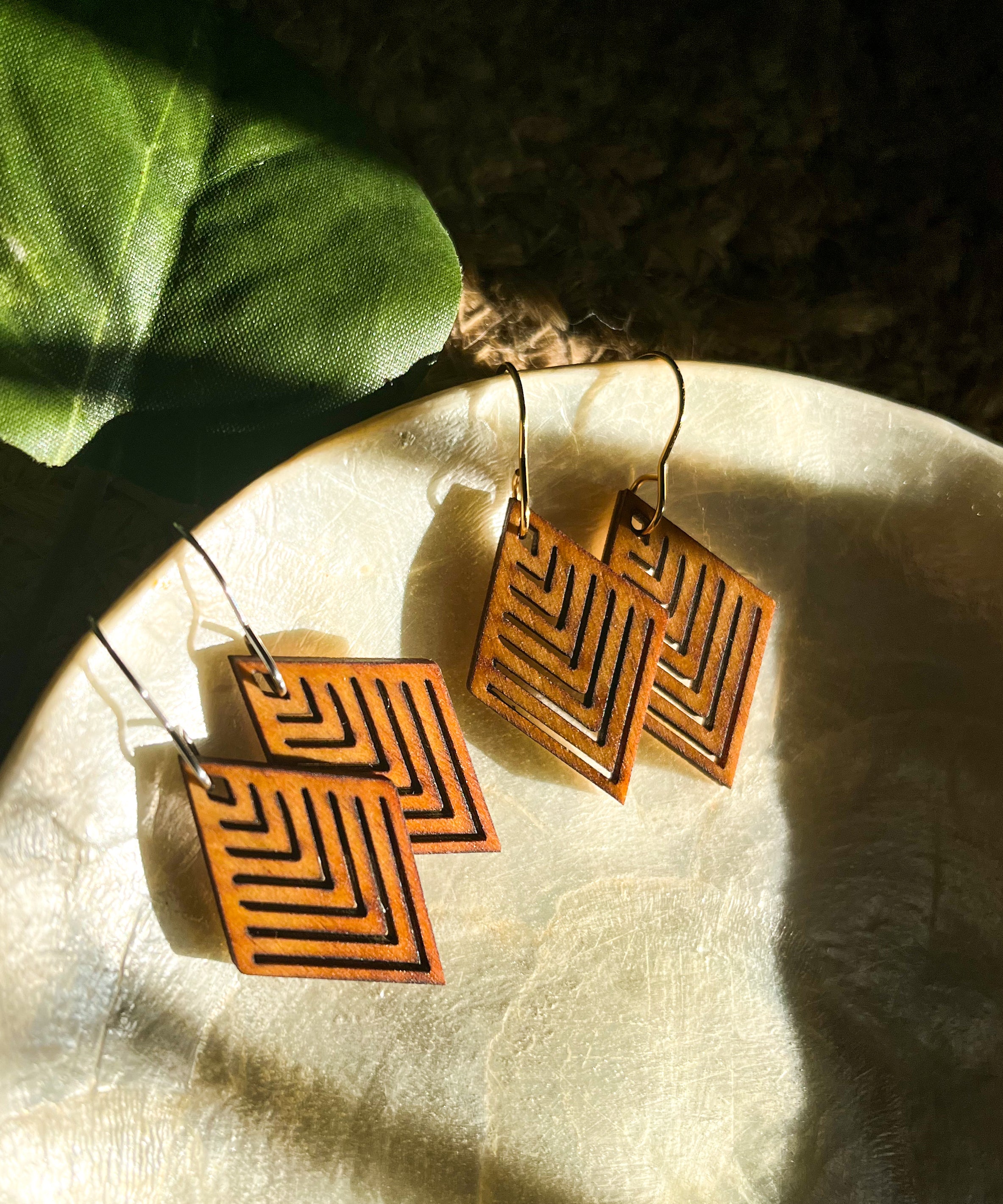 Natural Wood Earrings | INCLINE