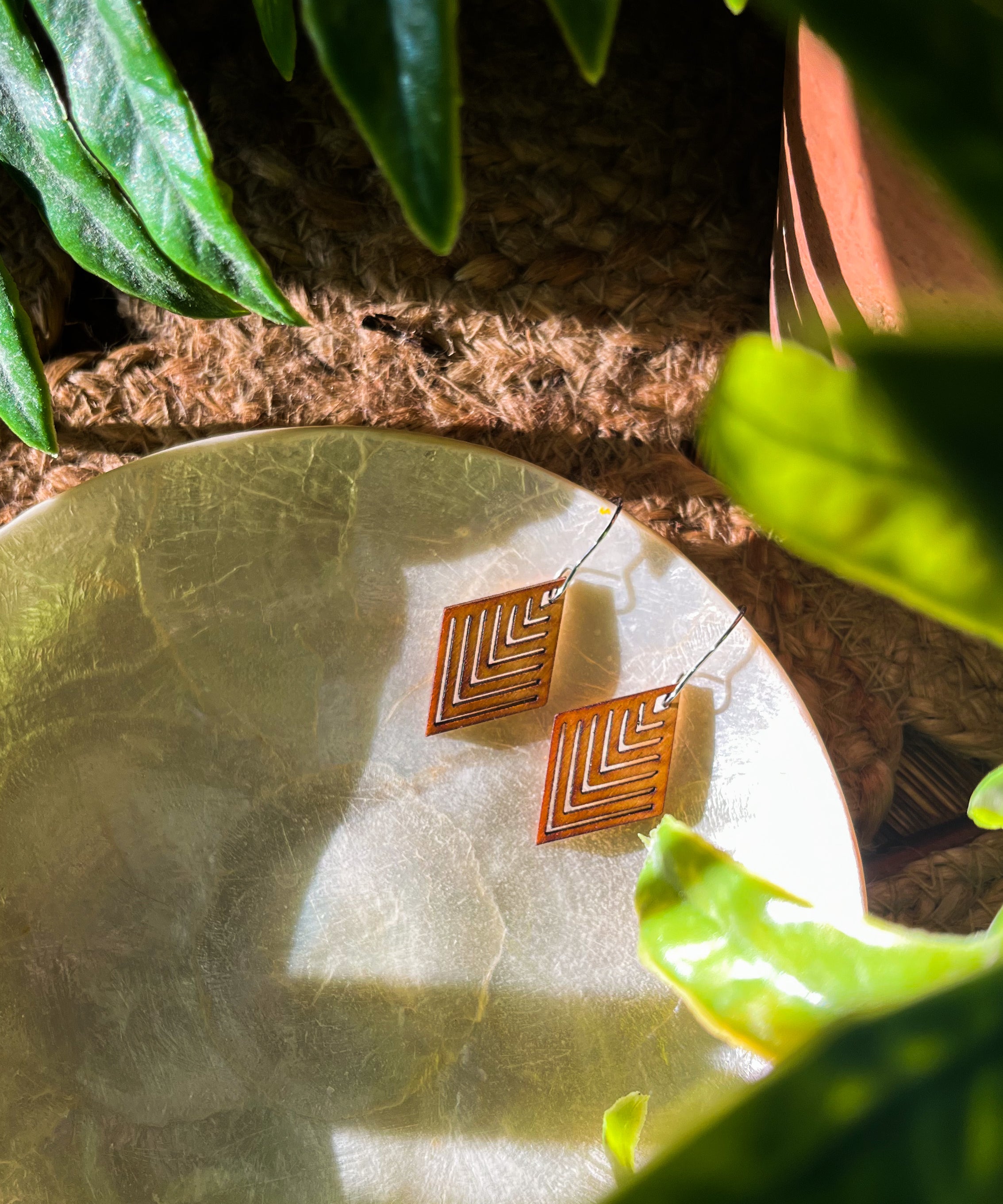 Natural Wood Earrings | INCLINE