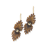 Gemstone Wood Earrings | SUNBURST